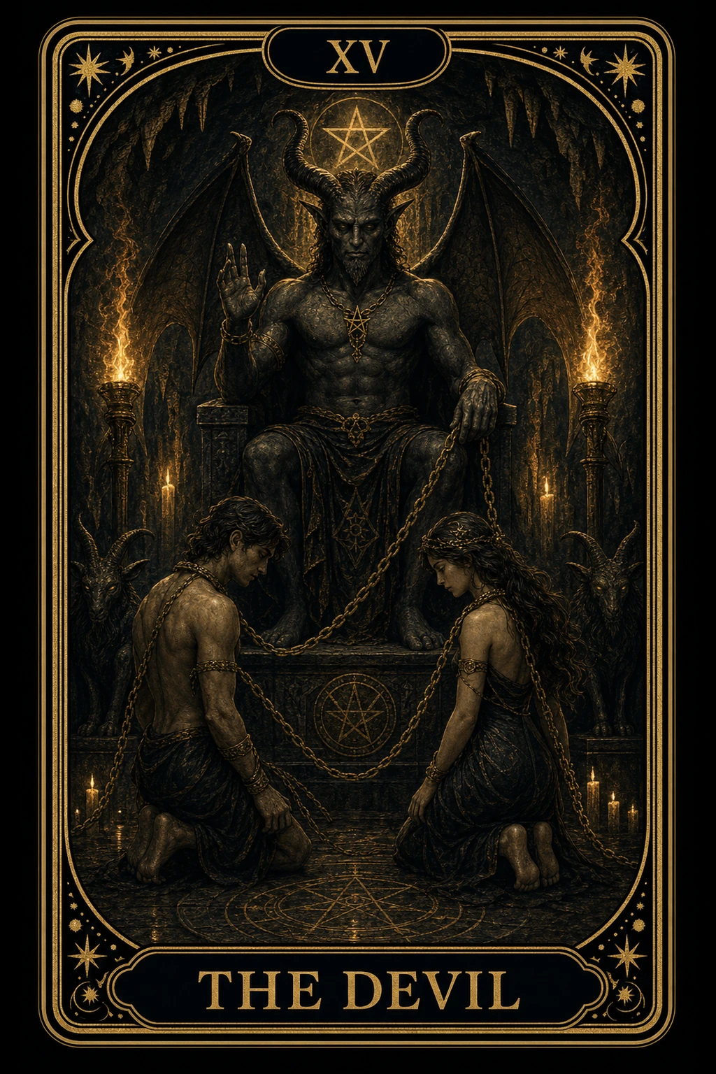 The Devil tarot card illustration