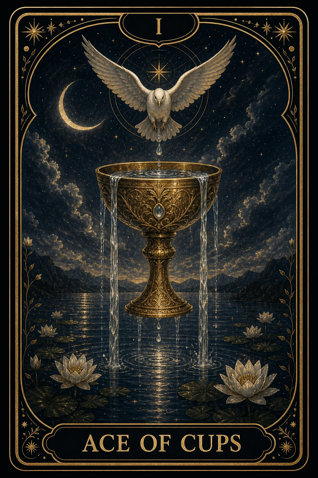 Ace of Cups tarot card illustration